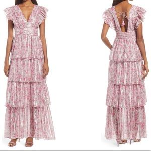 Saylor Stefanie Floral Tiered Maxi